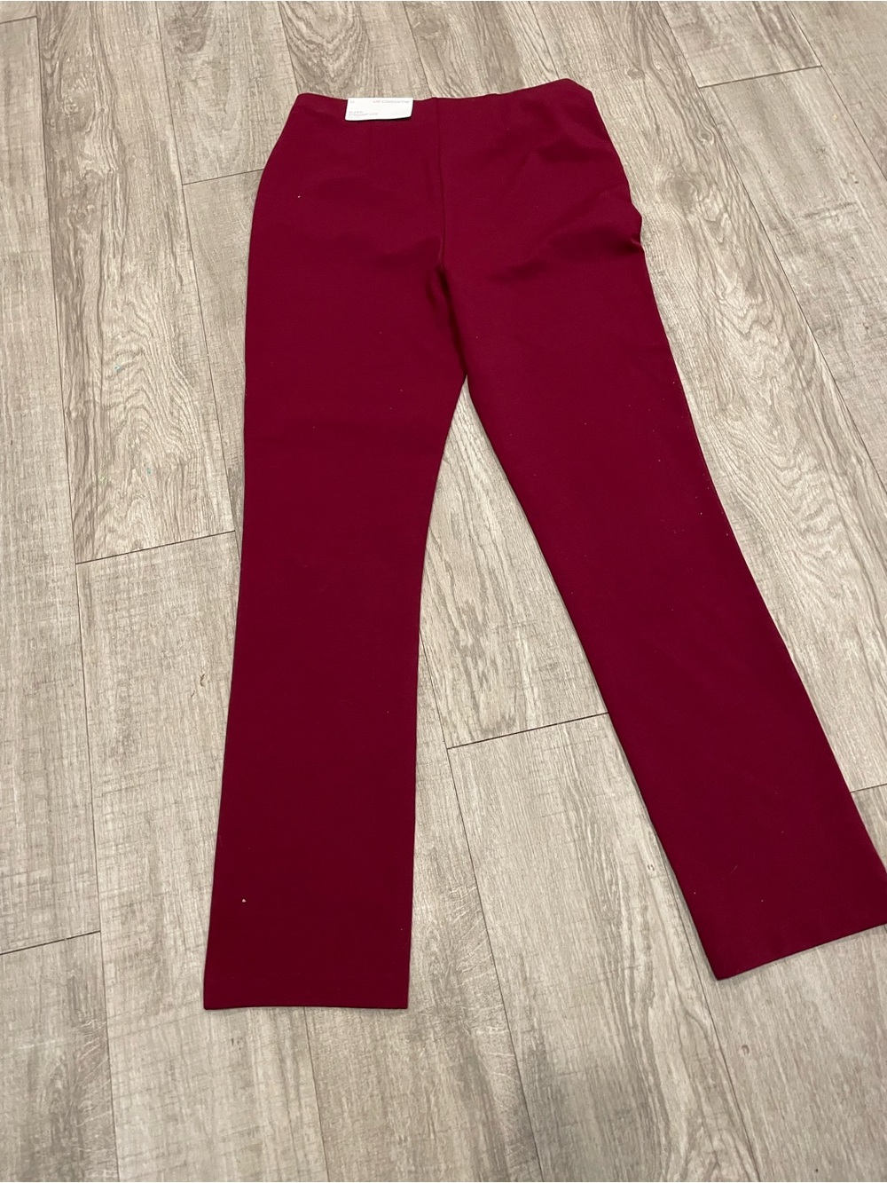 Liz Claiborne Alexis Straight Leg Women’s M Burgundy Pull on stretch Ponte pant - Picture 2 of 5